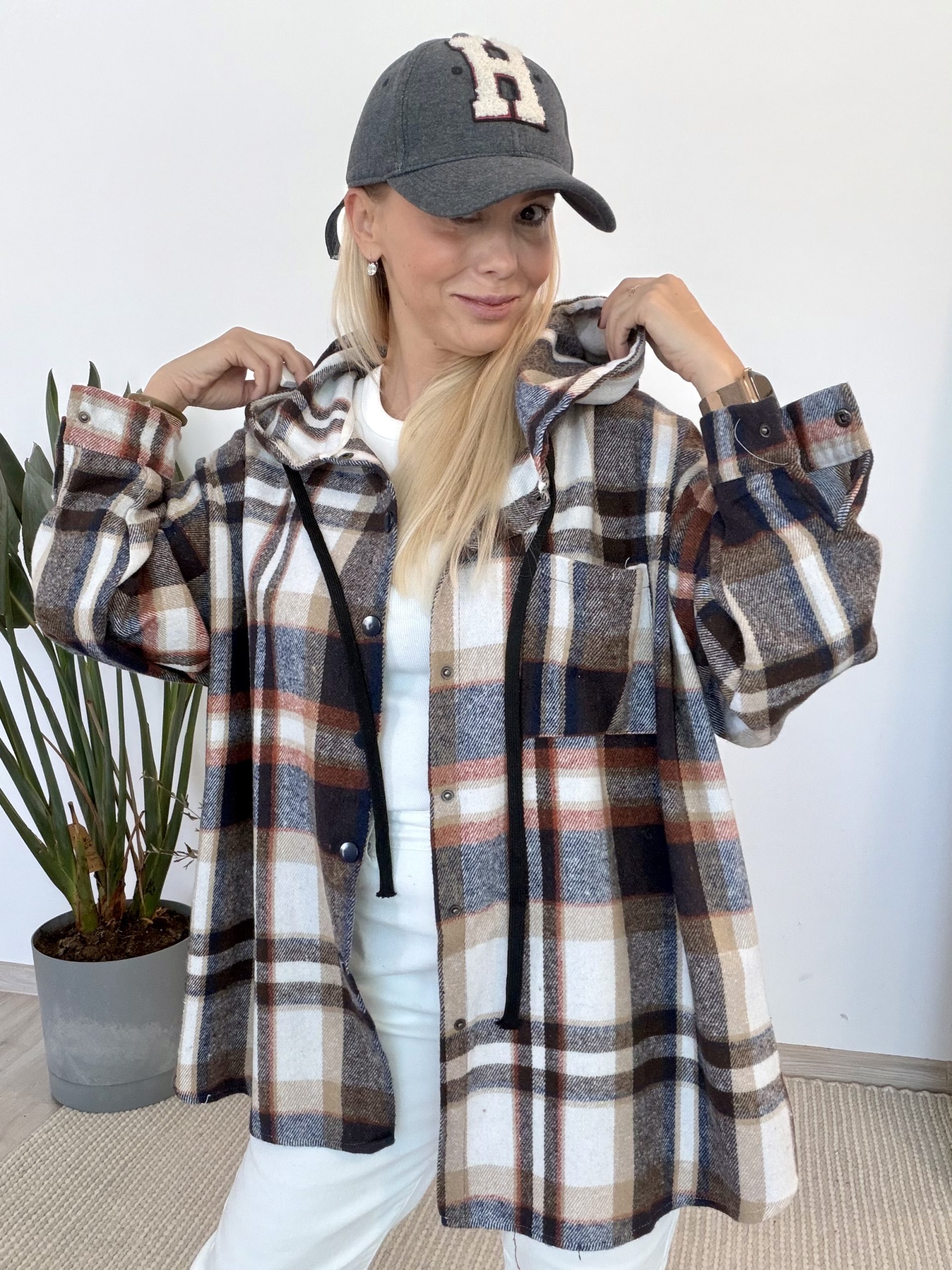 Koszula Rustic Plaid w kratę z kapturem - obrazek 10