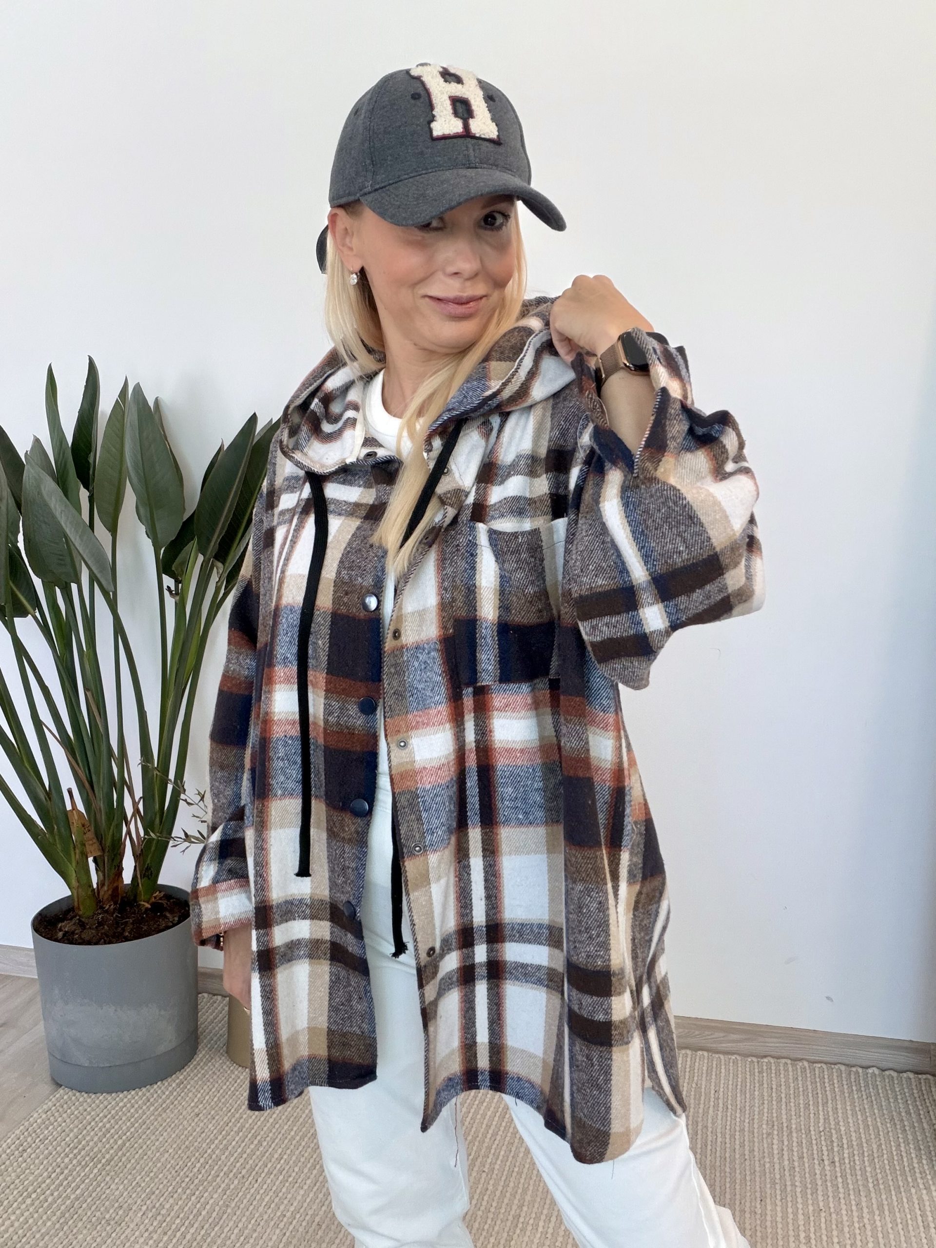 Koszula Rustic Plaid w kratę z kapturem - obrazek 9