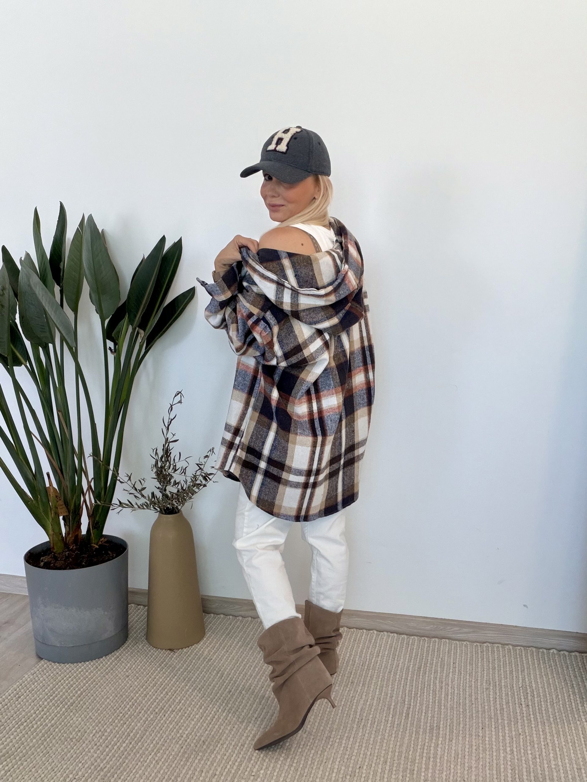 Koszula Rustic Plaid w kratę z kapturem - obrazek 5