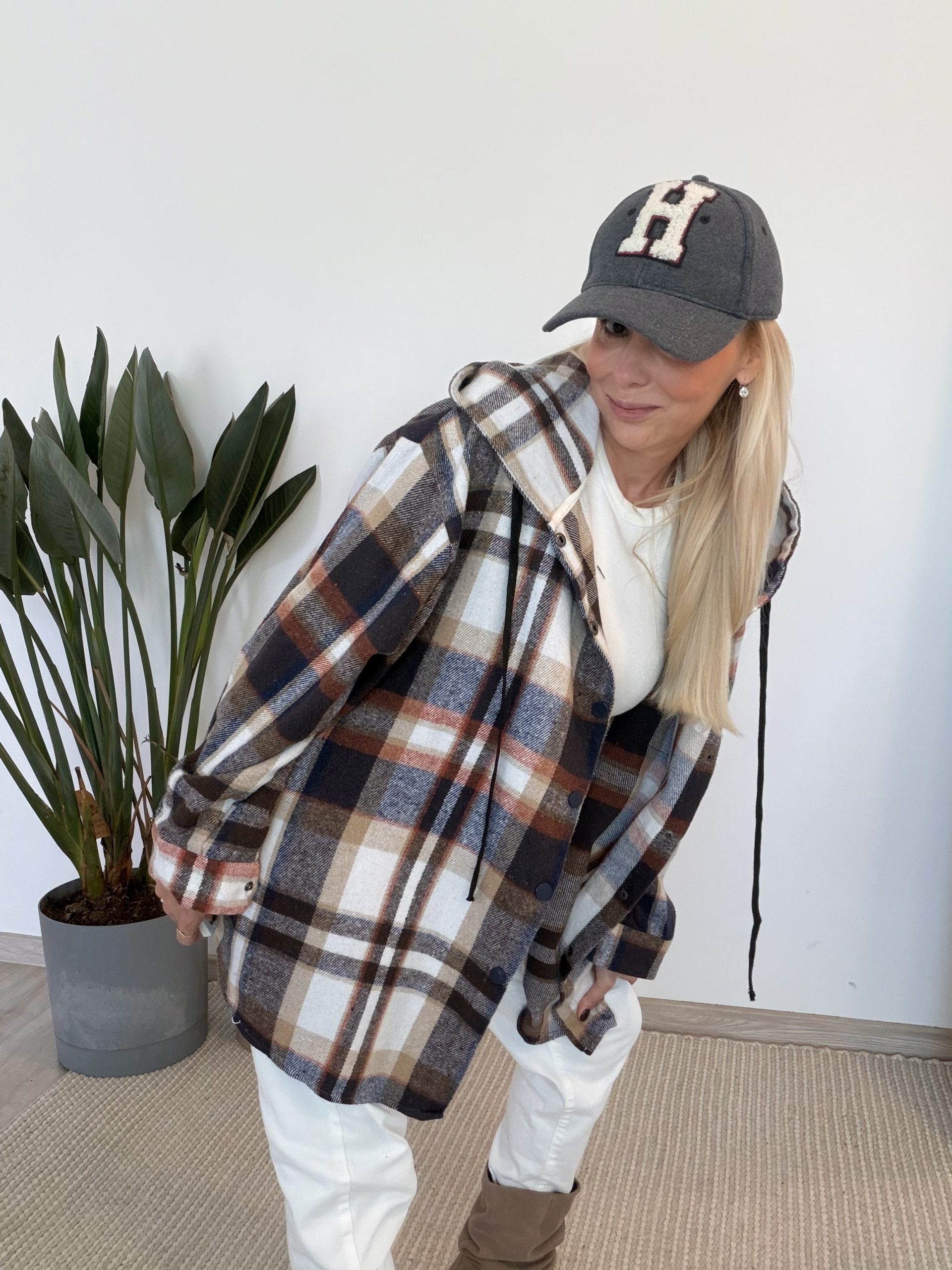 Koszula Rustic Plaid w kratę z kapturem - obrazek 4