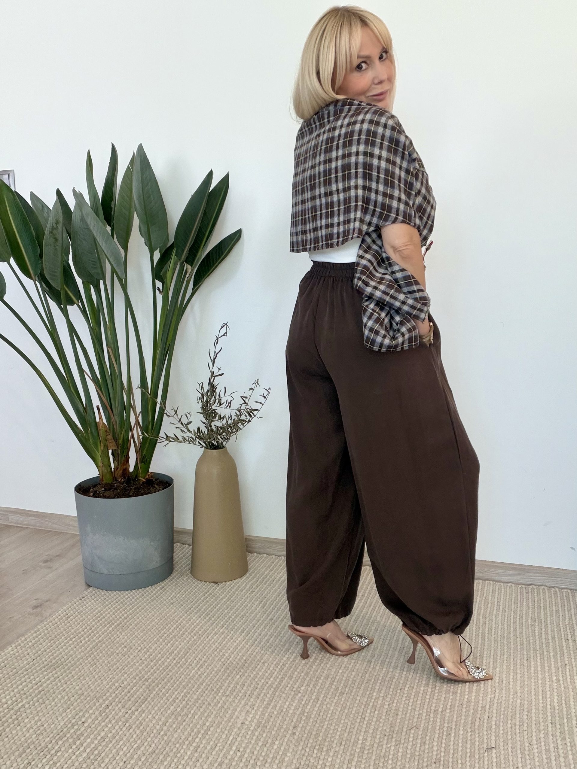 Spodnie Wiya Chocolate‑brown - obrazek 4