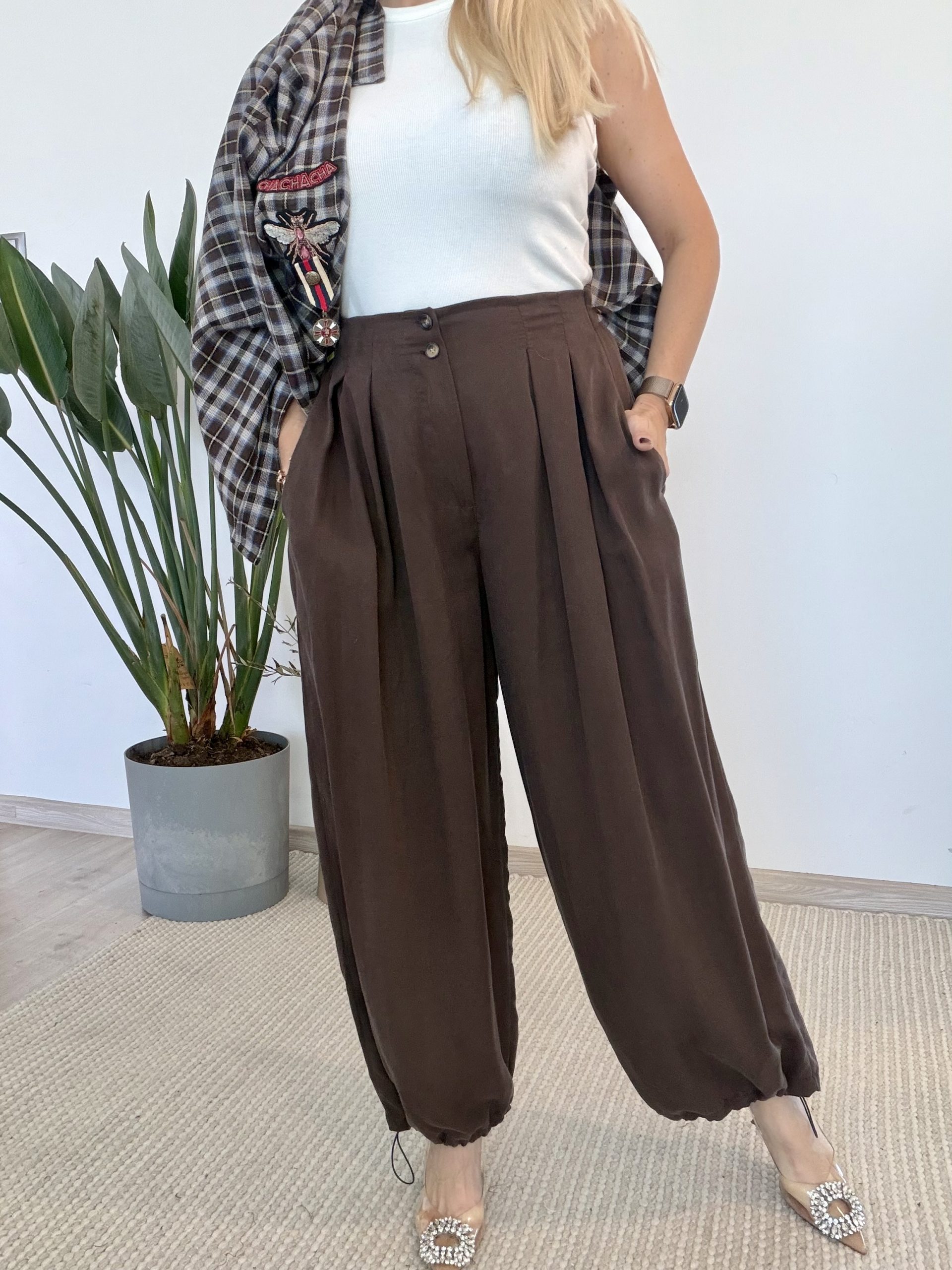 Spodnie Wiya Chocolate‑brown - obrazek 3